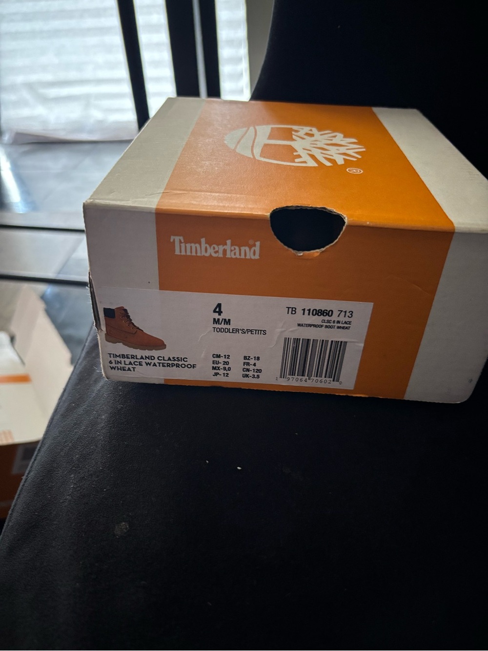 Timberland Toddler Wheat/Orange Boxed Boots